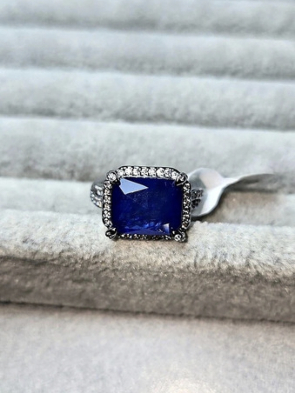 New Size 5 Twilight Sapphire Hematite Plating Sky Of Dreams Bomb Party Ring